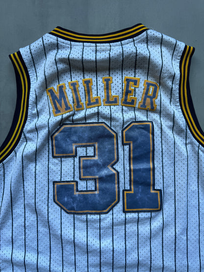 VINTAGE ADIDAS INDIANA PACERS 90s WHITE REGGIE MILLER JERSEY - L