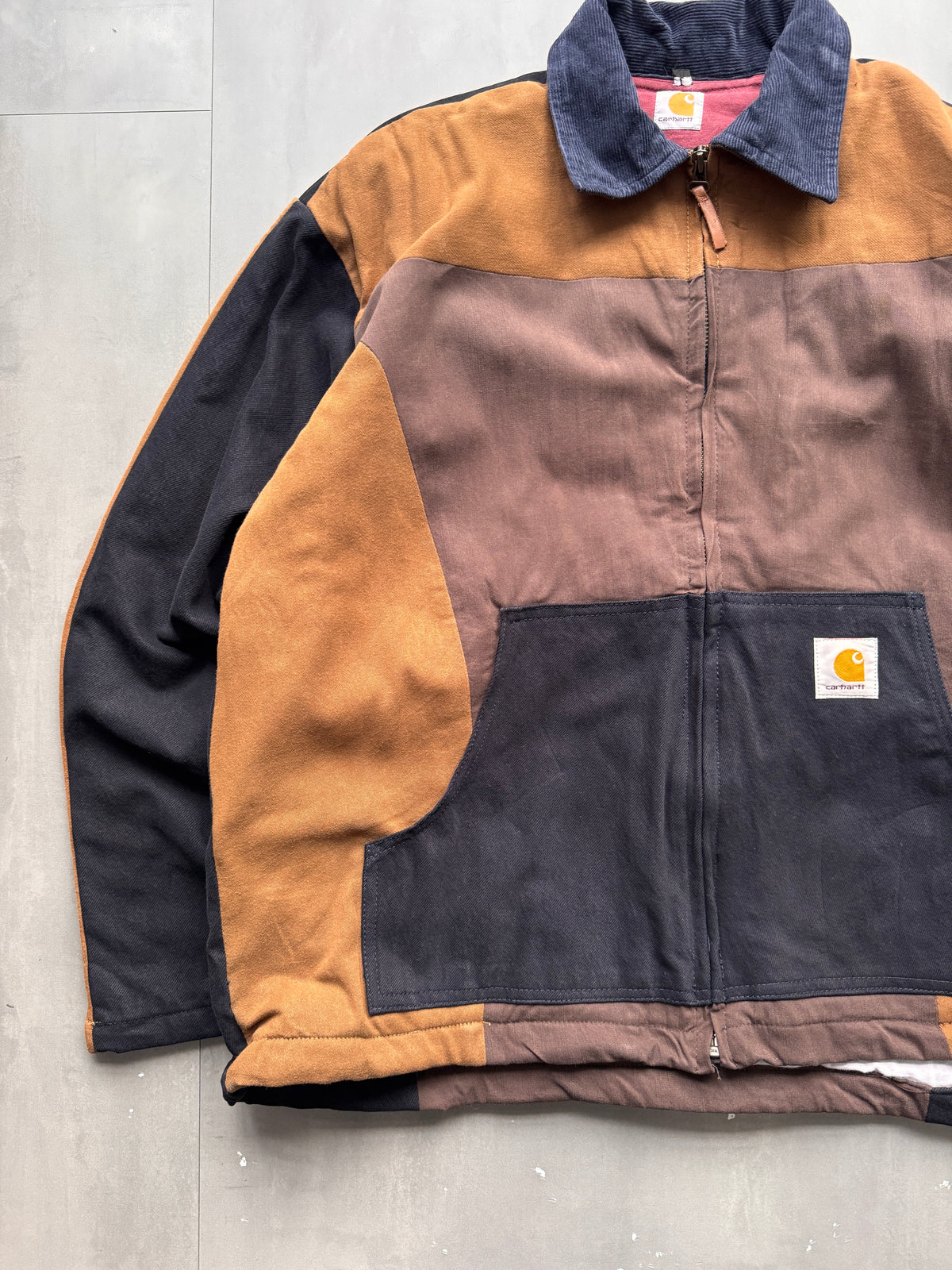 VINTAGE REWORKED CARHARTT MULTICOLOR DETROIT JACKET - XL