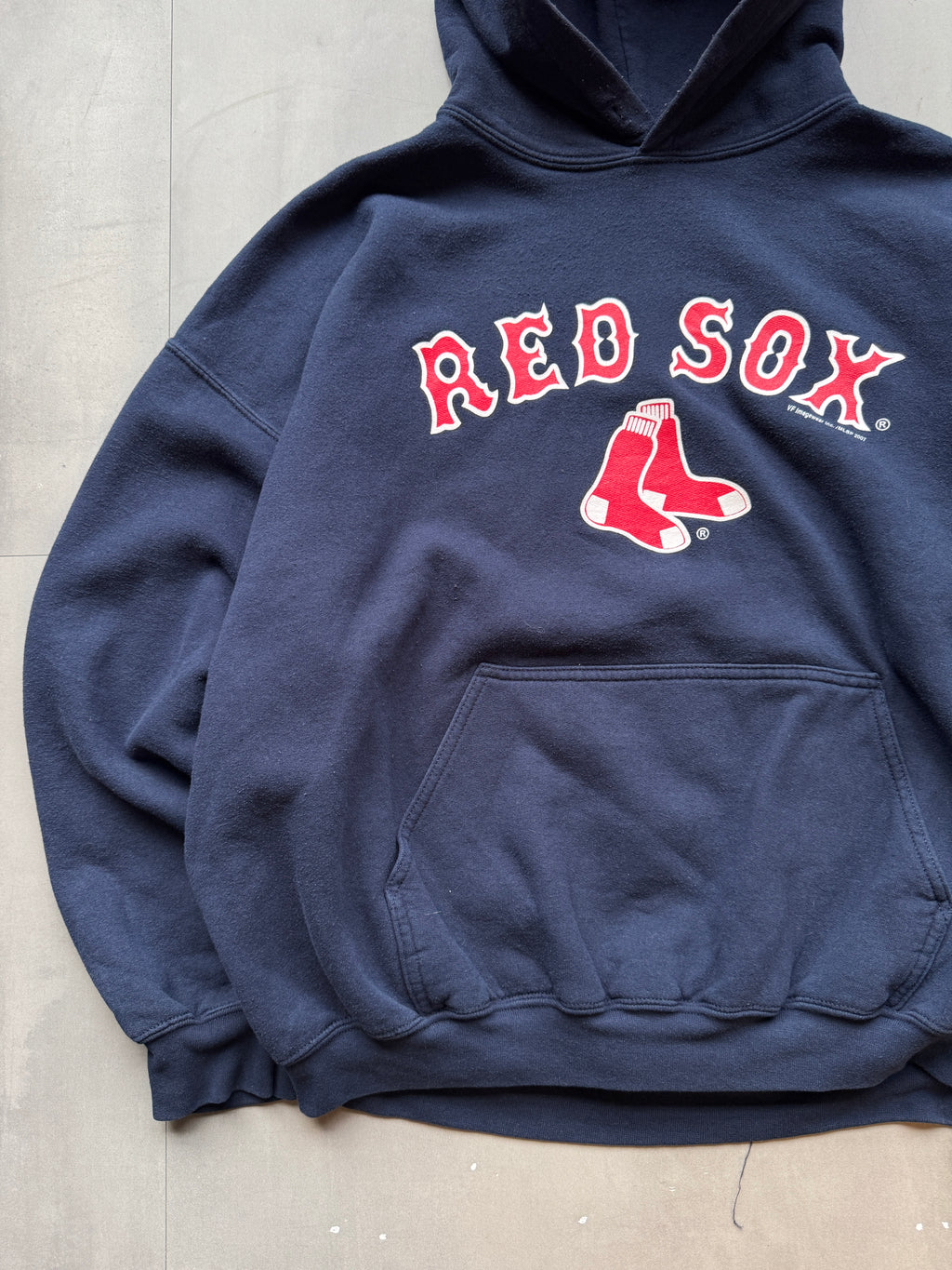 VINTAGE MLB RED SOX '07 NAVY HOODIE - L