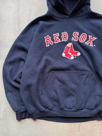 VINTAGE MLB RED SOX '07 NAVY HOODIE - L