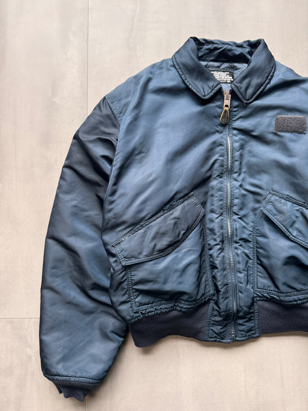 VINTAGE SCHOTT NYC NAVY TYPE CWU-R BOMBER JACKET - XL