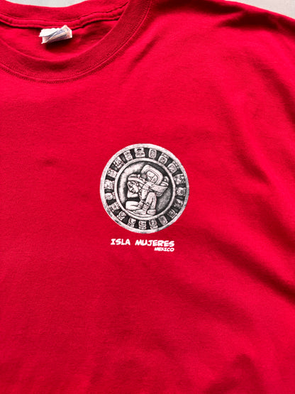VINTAGE LOS MUERTOS RED TEE - XXL