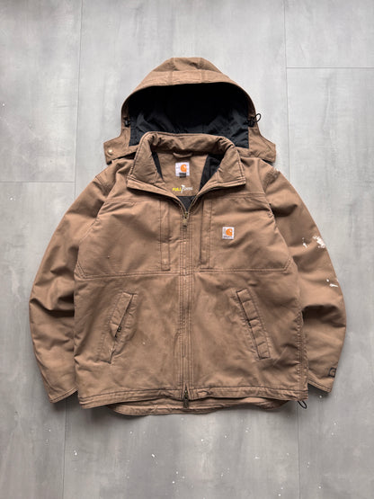 VINTAGE CARHARTT BROWN FULLSWING WORK JACKET - L