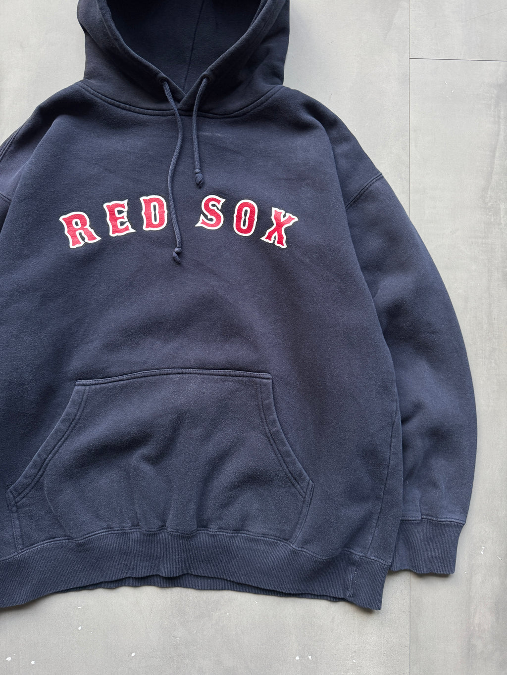VINTAGE MLB BOSTON RED SOX NAVY HOODIE - M