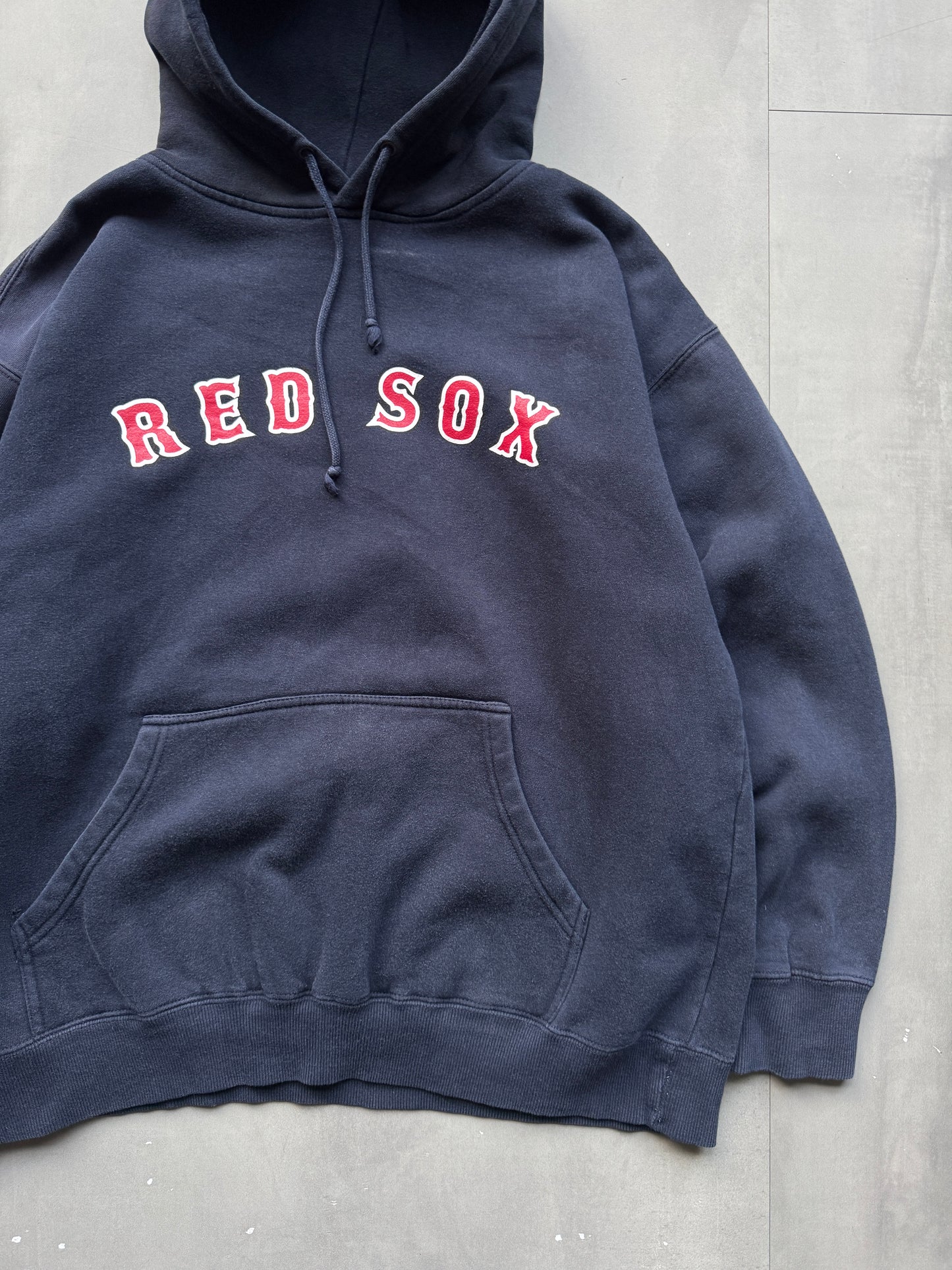 VINTAGE MLB BOSTON RED SOX NAVY HOODIE - M