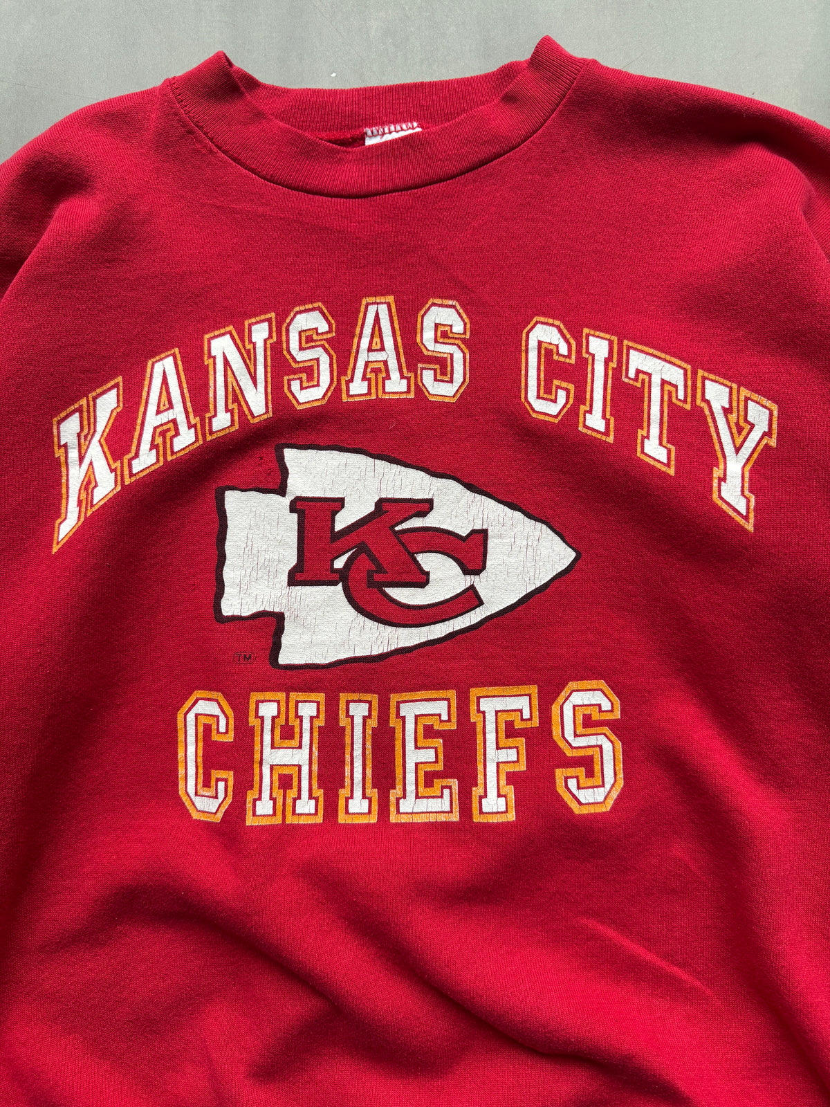 VINTAGE NFL KANSAS CITY CHIEFS RED SWEATER - M