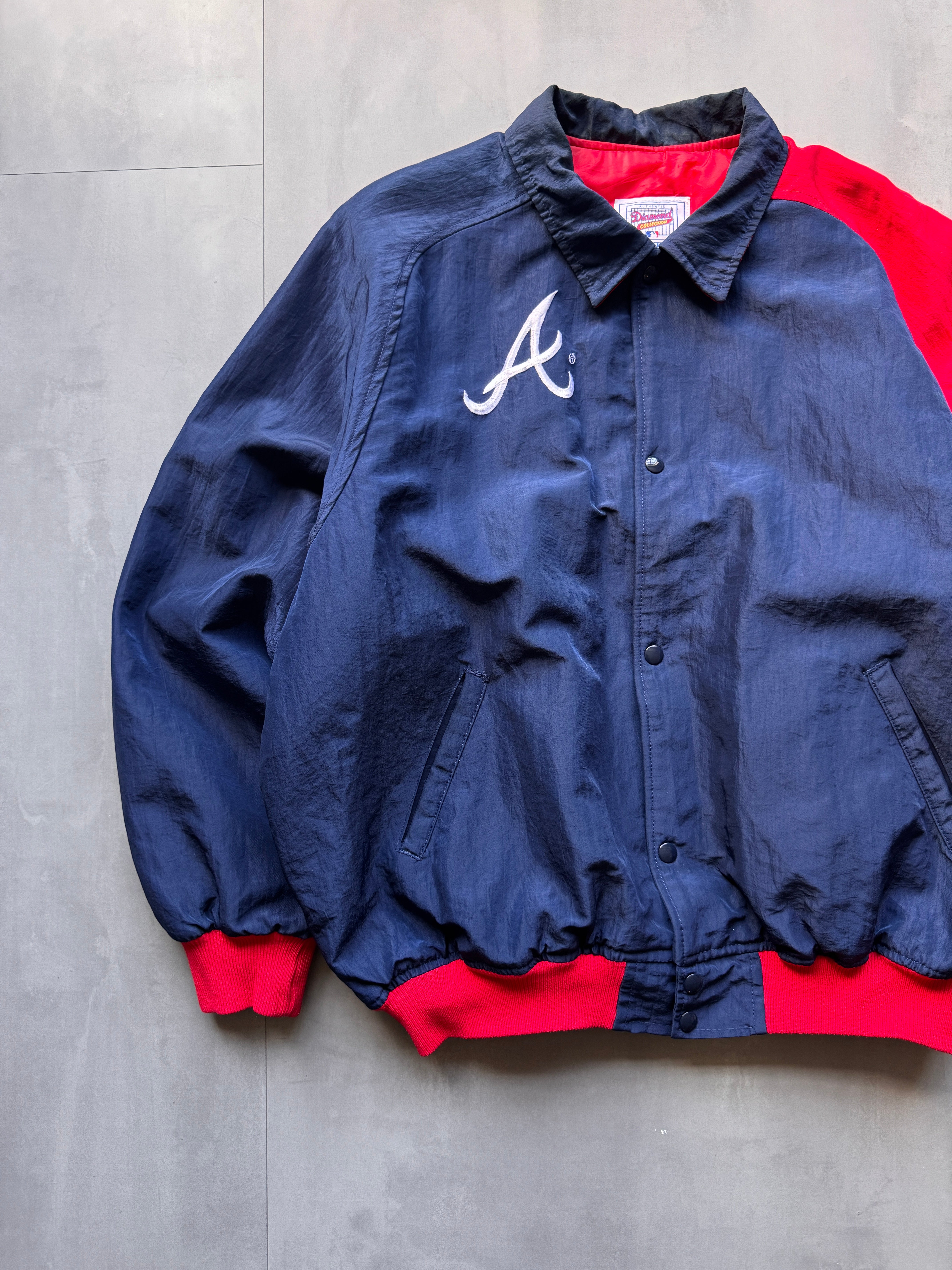 VINTAGE MLB STARTER DIAMOND COLLECTION ATLANTA BRAVES JACKET - XL