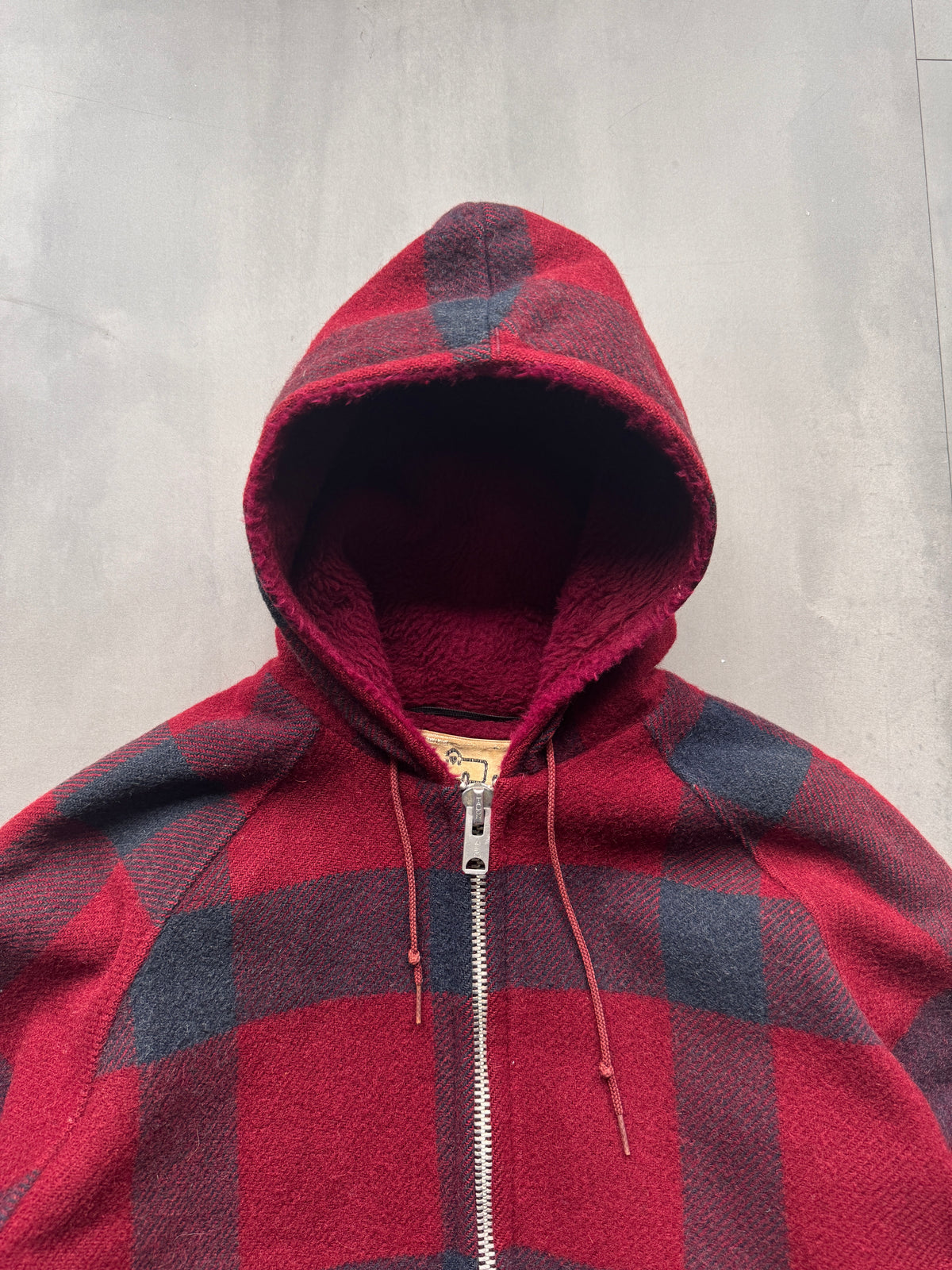 VINTAGE WOOLRICH PLAID FLANNEL ZIP UP JACKET - L