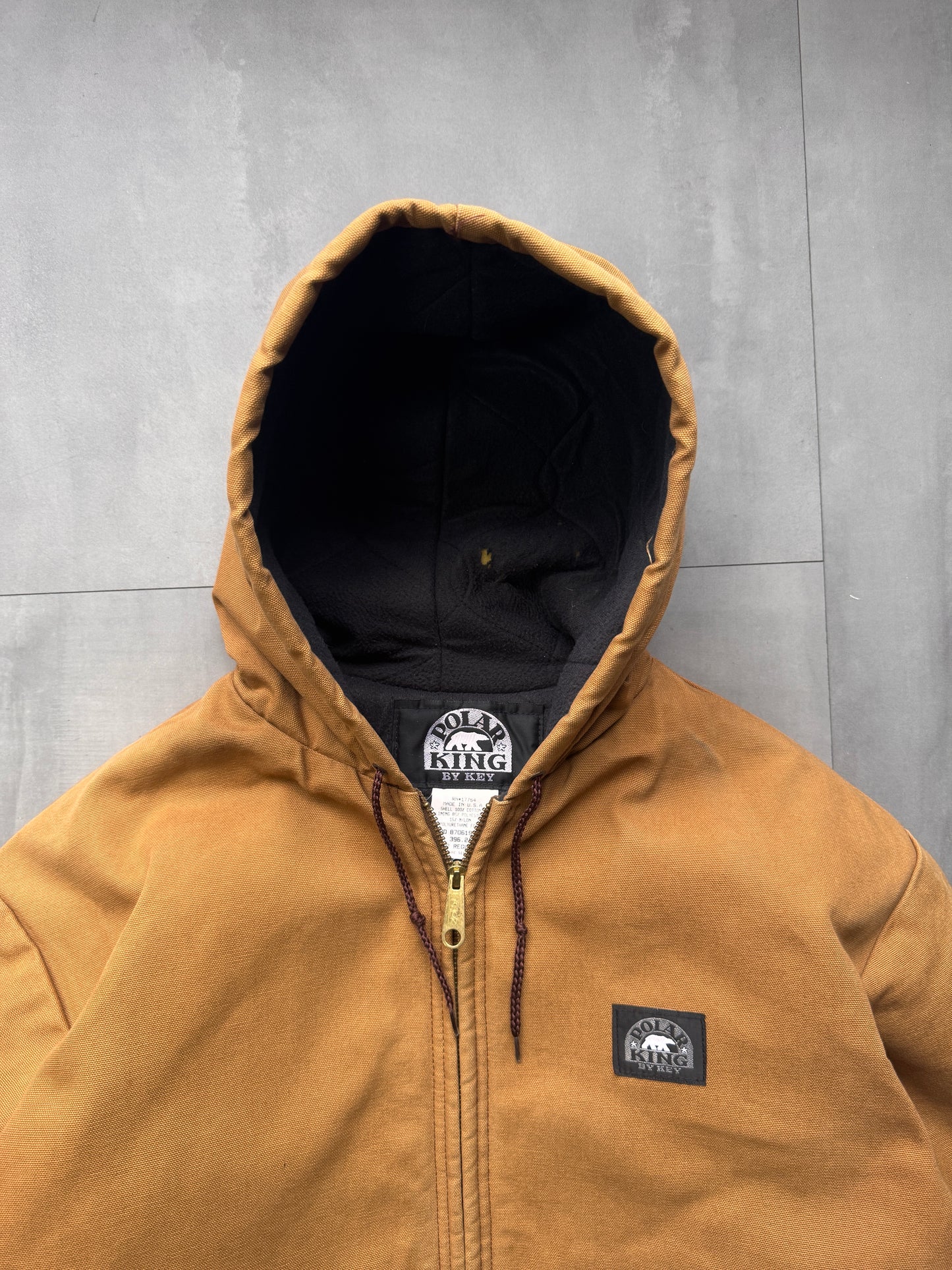 VINTAGE POLAR KING BY KEY TAN ACTIVE JACKET - XXLARGE