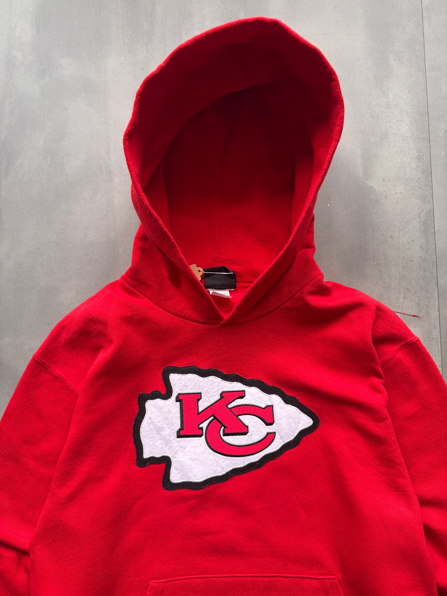 VINTAGE NFL KANSAS CITY CHIEFS RED HOODIE - S
