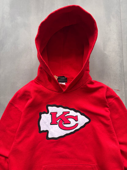 VINTAGE NFL KANSAS CITY CHIEFS RED HOODIE - S