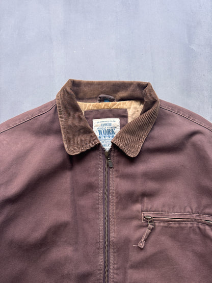VINTAGE WORKWEAR BROWN LINED DETROIT JACKET - XL