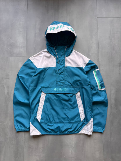 VINTAGE COLUMBIA SPORTSWEAR BLUE LIGHTWEIGHT ANORAK - S