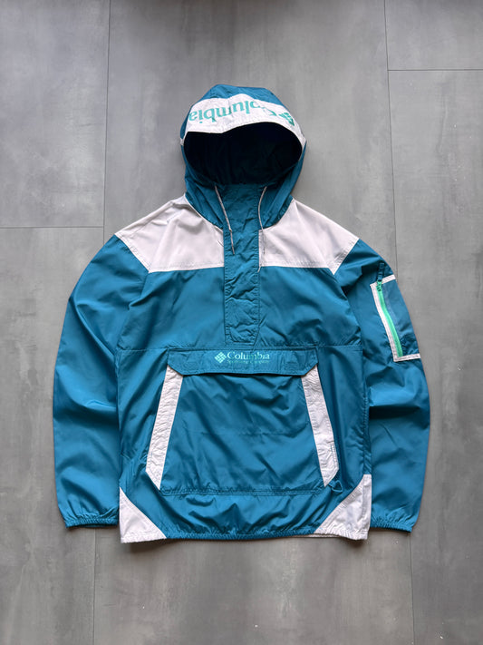 VINTAGE COLUMBIA SPORTSWEAR BLUE LIGHTWEIGHT ANORAK - S