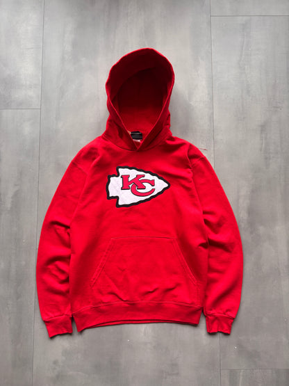 VINTAGE NFL KANSAS CITY CHIEFS RED HOODIE - S