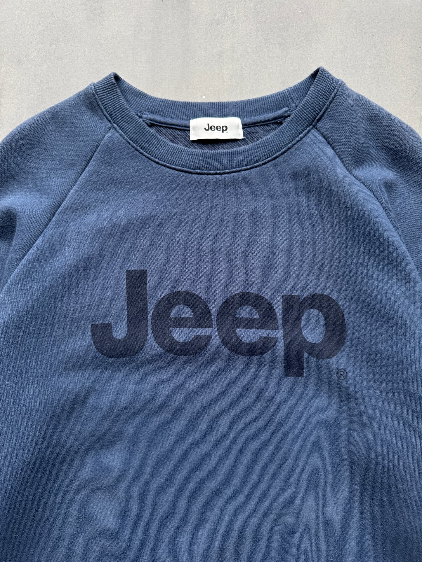 VINTAGE JEEP BLUE SWEATER - S