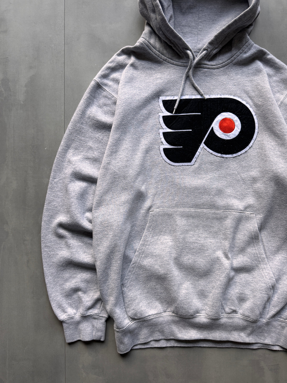 VINTAGE MAJESTIC NHL PHILADELPHIA FLYERS GREY HOODIE - M