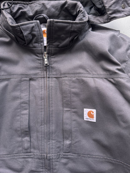 VINTAGE CARHARTT GREY FULLSWING WORK JACKET - XL