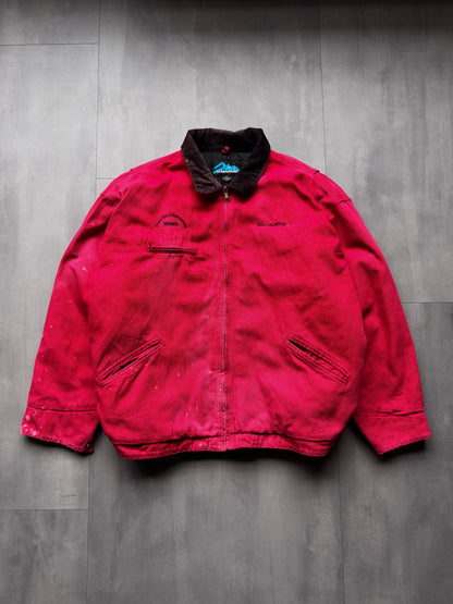 VINTAGE TRI-MOUNTAIN RED DETROIT WORK JACKET - 3XLARGE