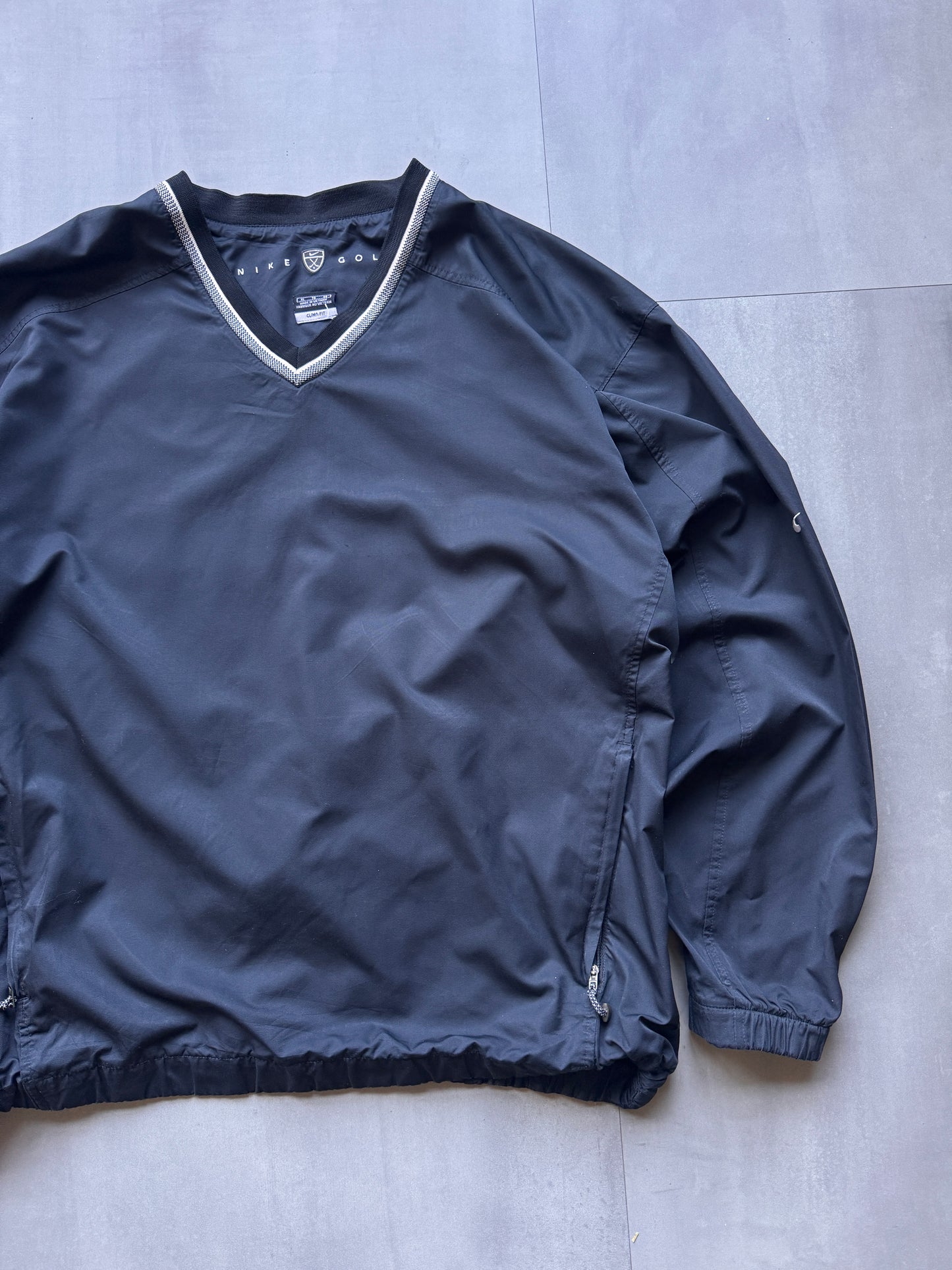 VINTAGE NIKE GOLF BLACK WINDBREAKER - XL