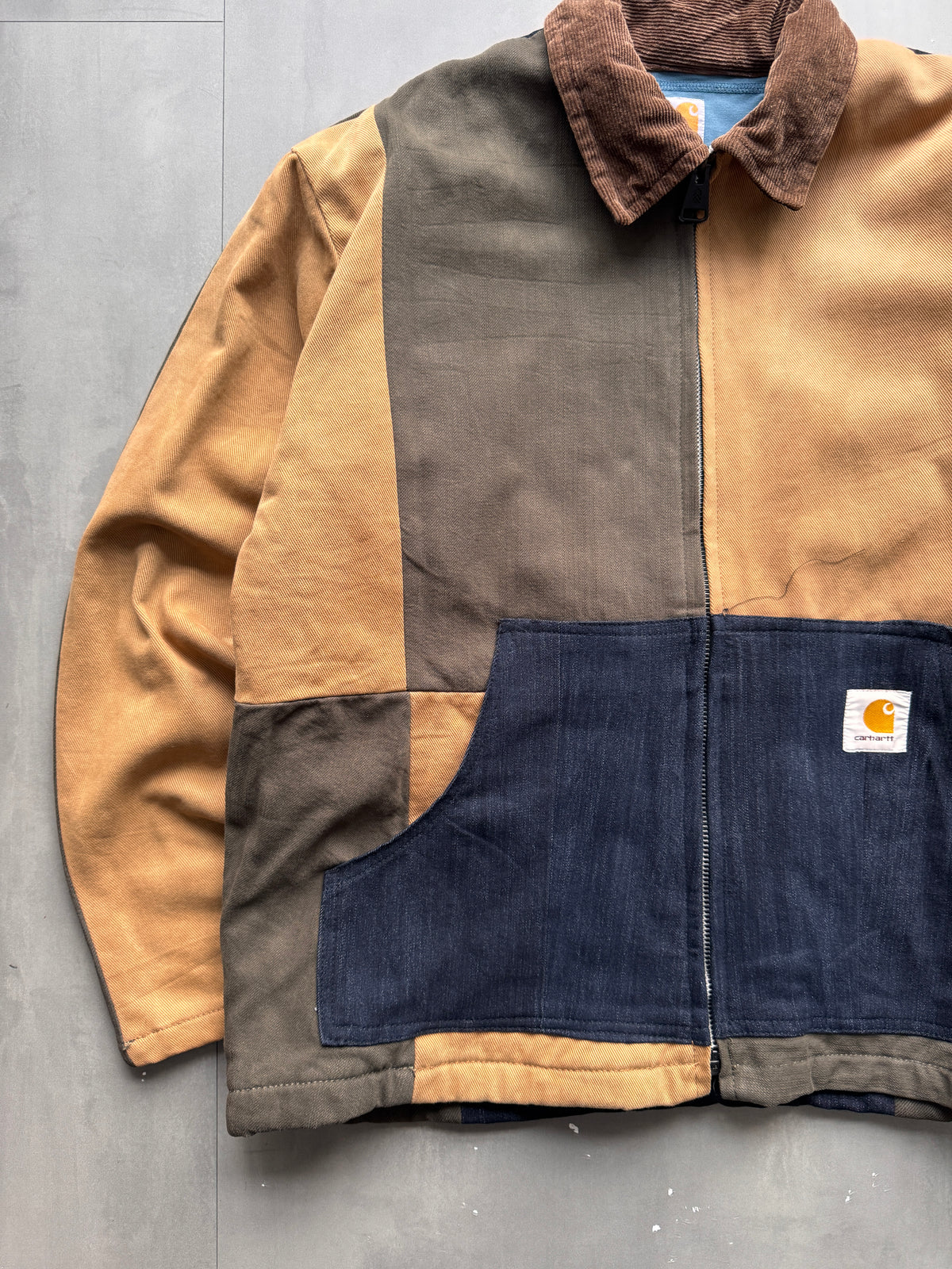 VINTAGE REWORKED CARHARTT MULTICOLOR DETROIT JACKET - L