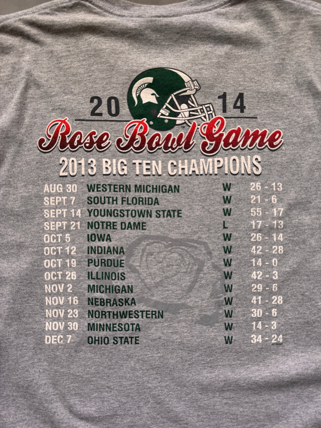 VINTAGE MICHIGAN STATE GREY TEE - XL