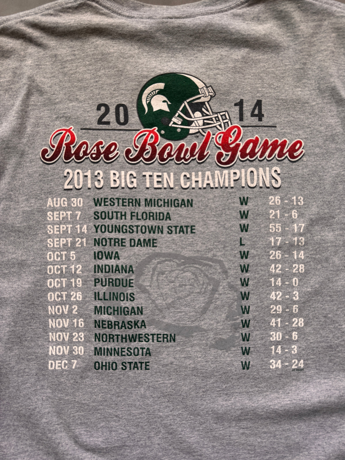 VINTAGE MICHIGAN STATE GREY TEE - XL
