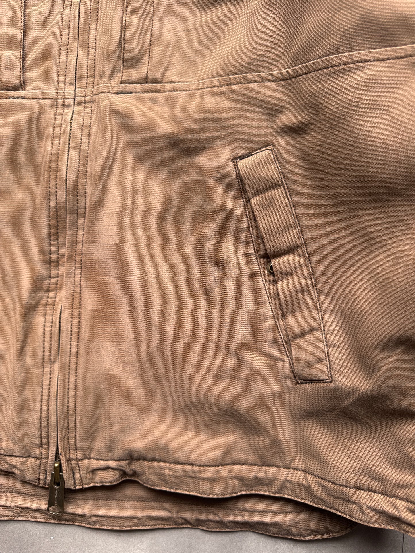 VINTAGE CARHARTT BROWN FULLSWING WORK JACKET - L