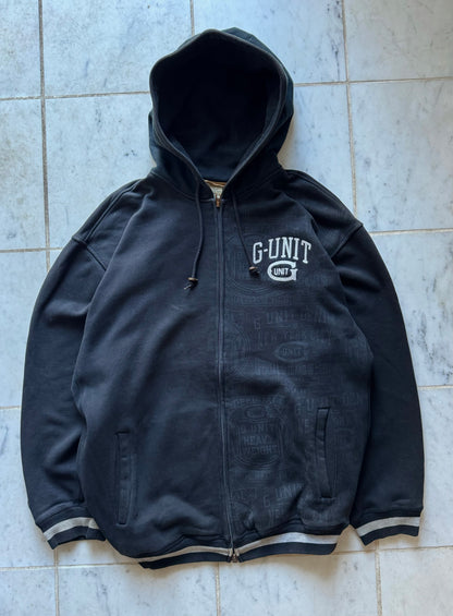 G-UNIT BLACK ZIP UP HOODIE - XLARGE