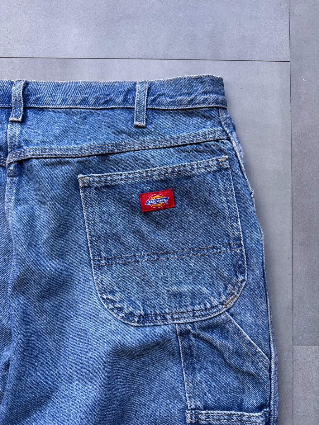 VINTAGE DICKIES LIGHT WASH DENIM CARPENTER PANTS - 34