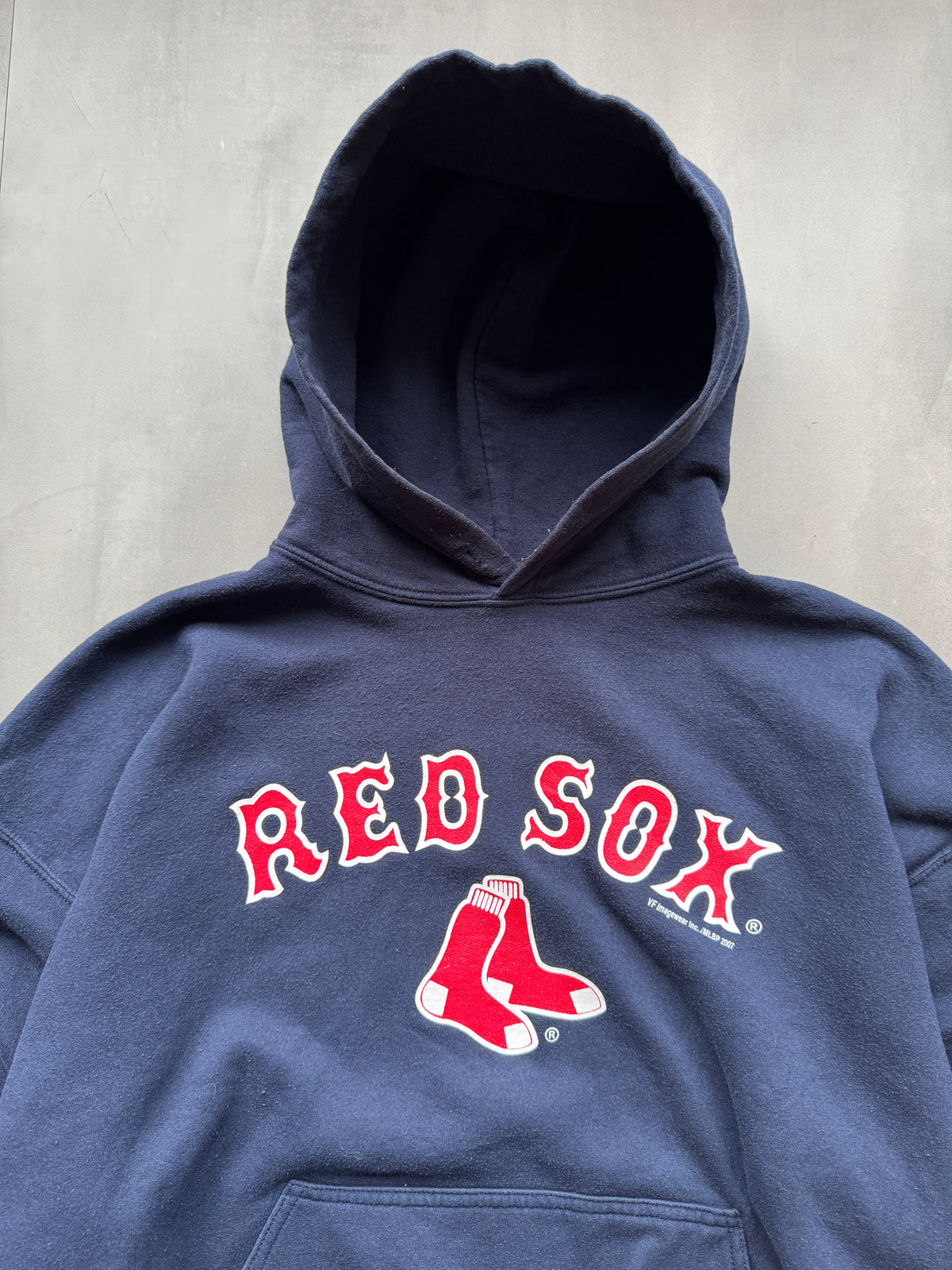 VINTAGE MLB RED SOX '07 NAVY HOODIE - L