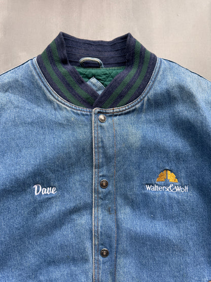 VINTAGE WALTERS & WOLF BASEBALL JACKET - XL