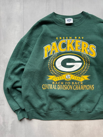 VINTAGE LEE NFL GREEN BAY PACKERS '95/'96 DIVISION CHAMPIONS SWEATER - XL