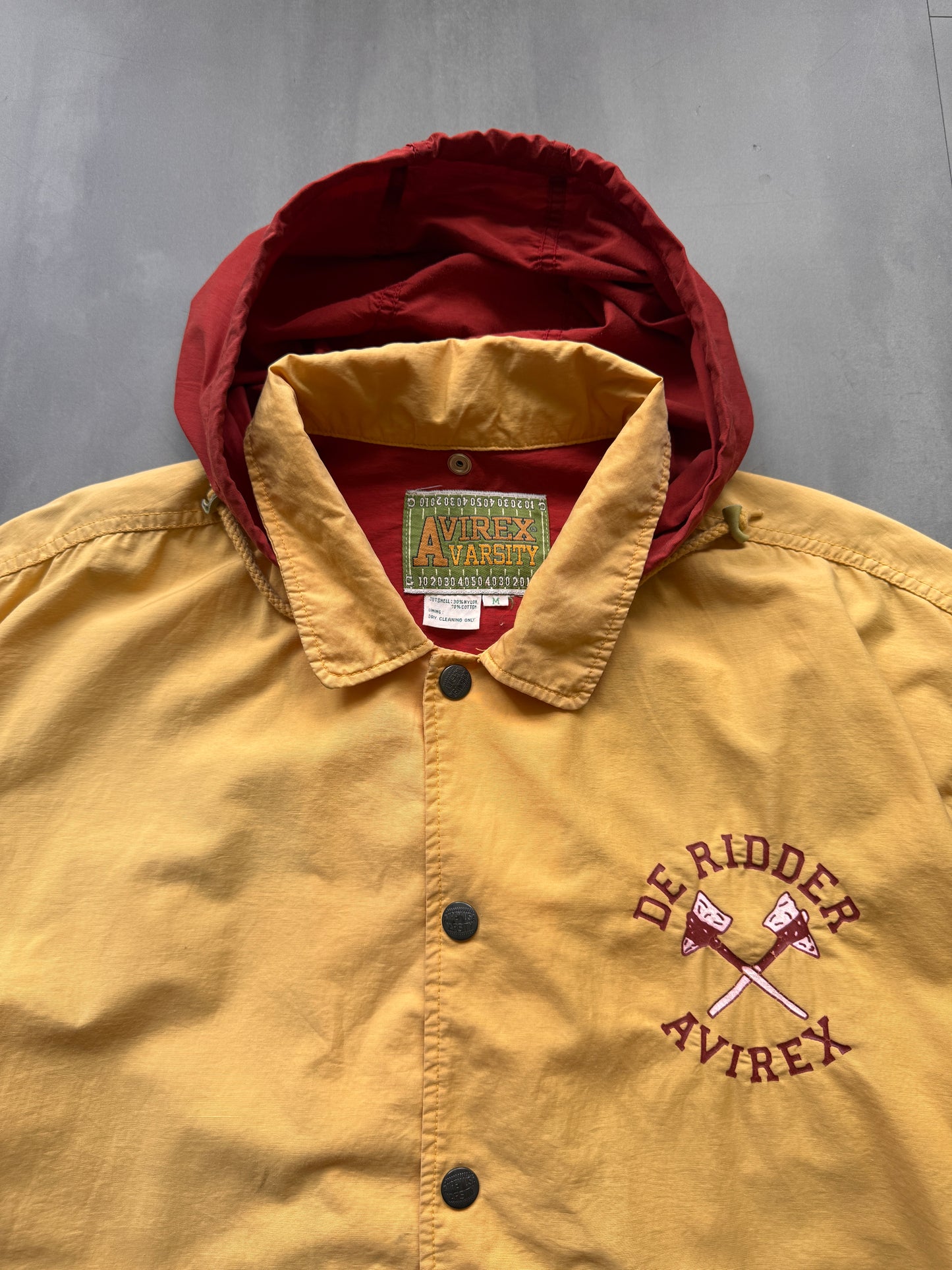 VINTAGE AVIREX DE RIDDER LIGHTWEIGHT TRACK JACKET - L