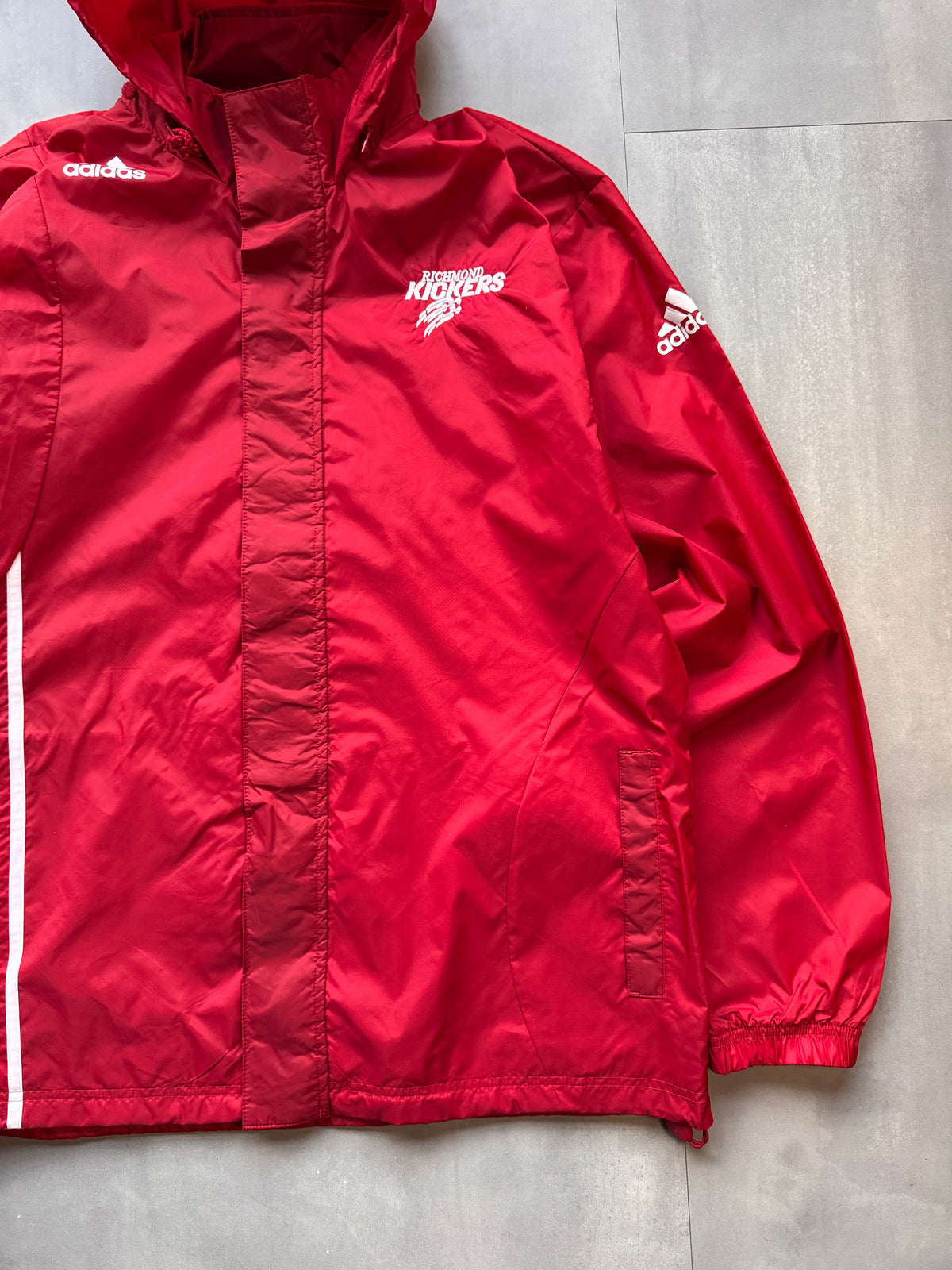 VINTAGE ADIDAS RICHMOND KICKERS RED TRACK JACKET - XL