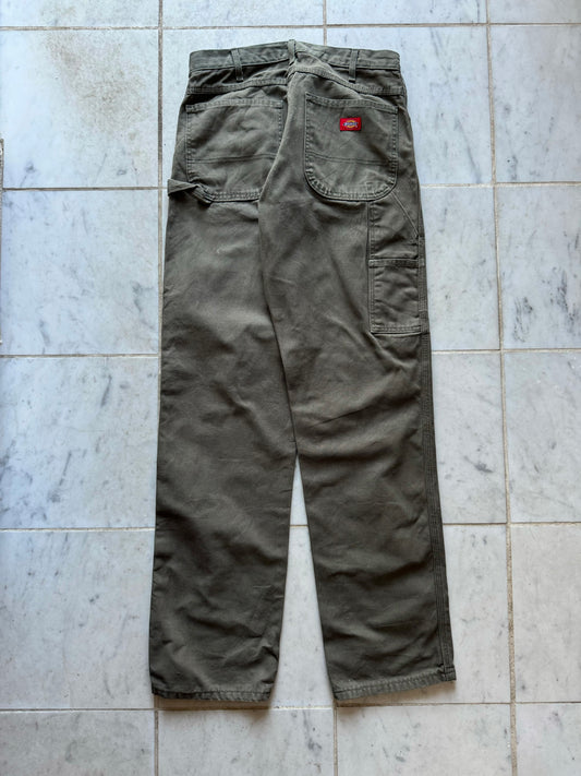 DICKIES MOSS GREEN WORK PANTS - 32x36