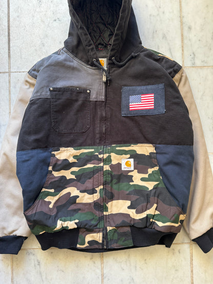 CARHARTT REWORKED CAMO PATTERN ACTIVE JACKET - LARGE/XLARGE