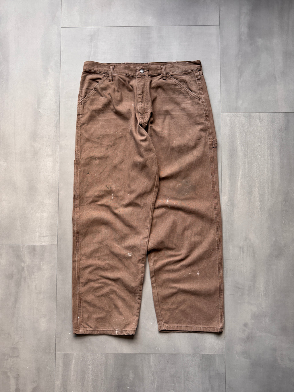 VINTAGE RUSTLER BROWN CARPENTER PANTS - 30