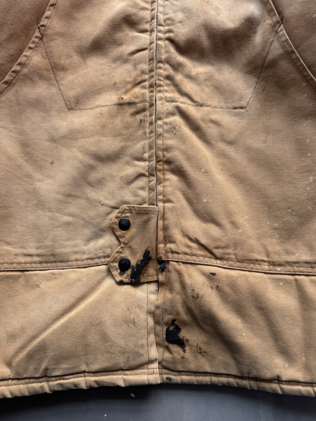 VINTAGE WORK KING TAN HOODED WORK JACKET - M