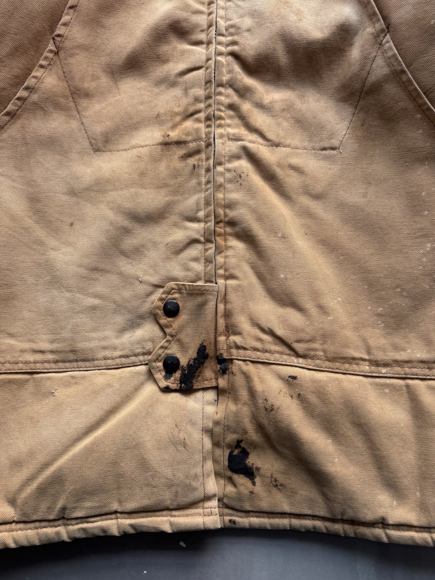 VINTAGE WORK KING TAN HOODED WORK JACKET - M