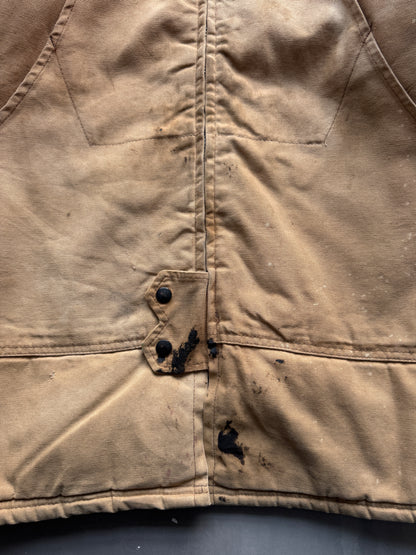 VINTAGE WORK KING TAN HOODED WORK JACKET - M