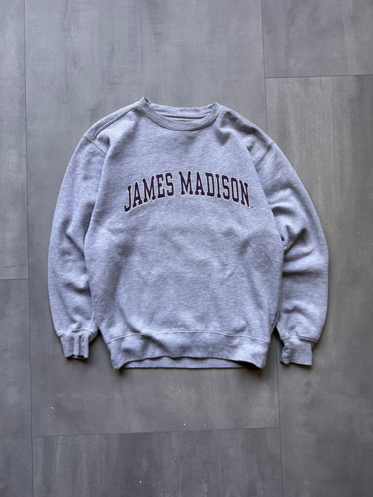 VINTAGE JANSPORT 'JAMES MADISON' GREY SWEATER - SMALL