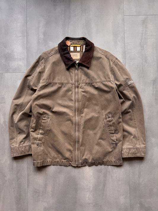 VINTAGE CAMEL ACTIVE GREY/BROWN JACKET - L