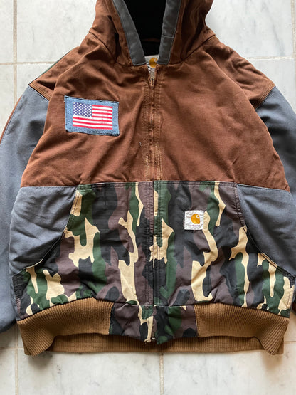 CARHARTT REWORKED MILITARY ACTIVE JACKET - LARGE