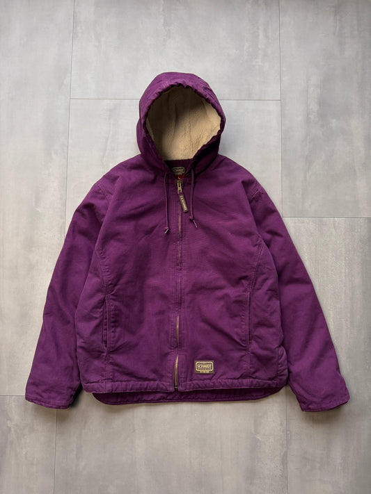 VINTAGE SCHMIDT SHERPA LINED LILAC ACTIVE JACKET - LARGE