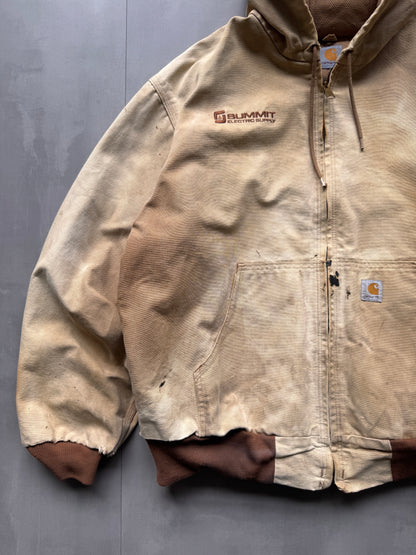 VINTAGE CARHARTT TAN FADED ACTIVE JACKET - XL