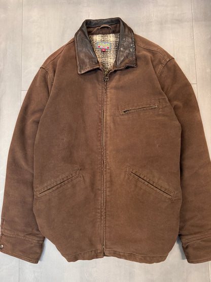 REDWOOD BROWN TRUCKER JACKET - LARGE