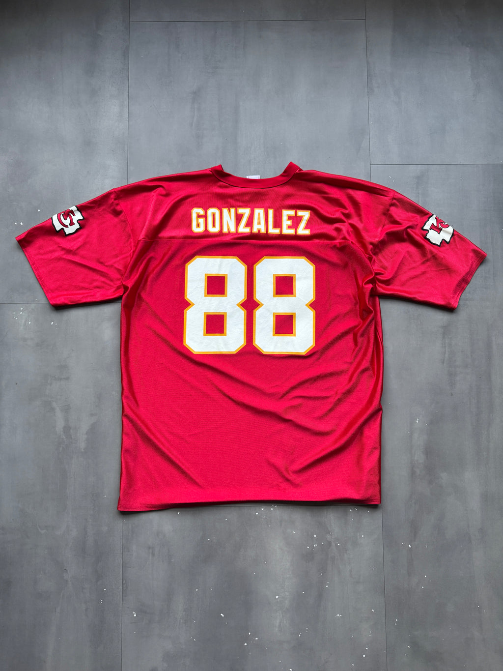 VINTAGE NFL KANSAS CITY CHIEFS RED GONZALEZ JERSEY - XXL