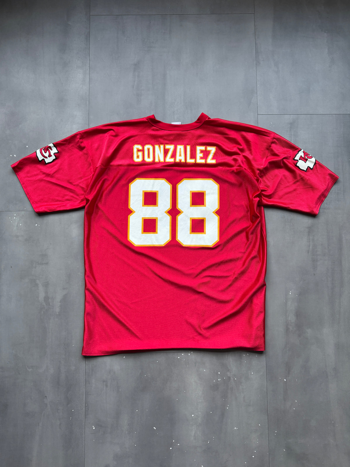 VINTAGE NFL KANSAS CITY CHIEFS RED GONZALEZ JERSEY - XXL