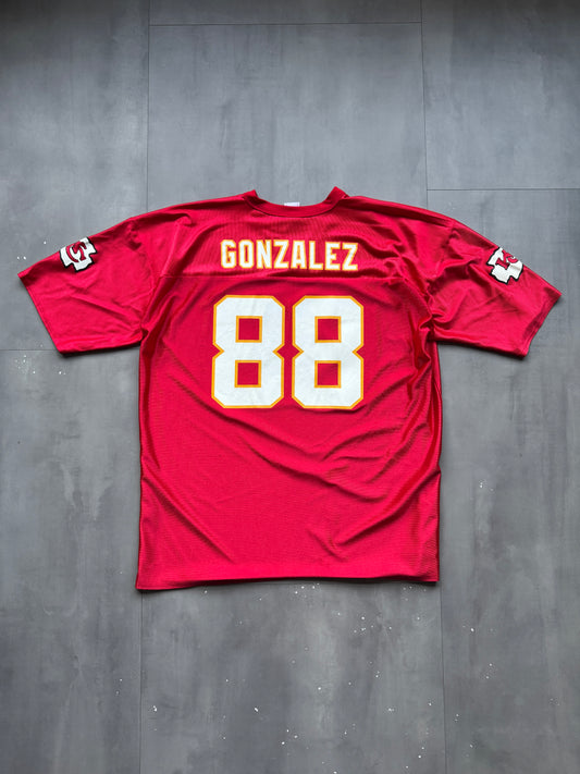 VINTAGE NFL KANSAS CITY CHIEFS RED GONZALEZ JERSEY - XXL